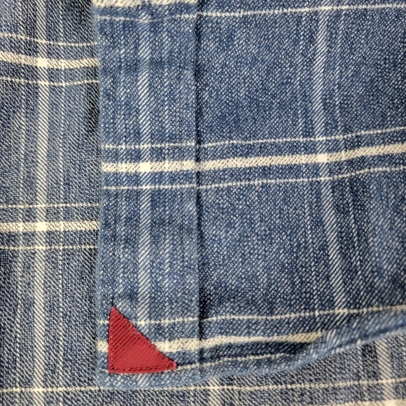 UNTUCKit Men's Blue Plaid Brignole Slim Fit Button Down Flannel Shirt Sz L - Picture 6 of 9